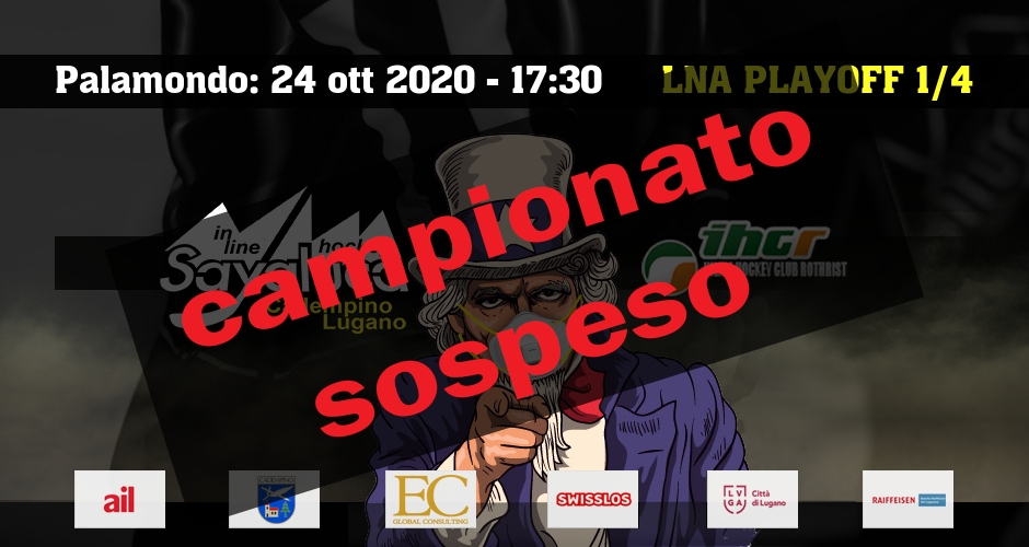 FSIH: CAMPIONATO 2020 SOSPESO CON EFFETTO IMMEDIATO